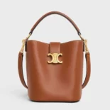 Celine Women Small Bucket Louise in Smooth Calfskin-Brown 119173FX9