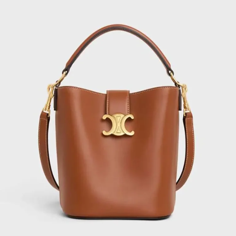 Celine Women Small Bucket Louise in Smooth Calfskin-Brown 119173FX9
