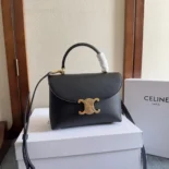 Celine Women Teen Nino Bag in Smooth Satinated Calfskin-Black