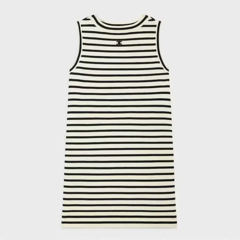 Celine Women Triomphe Mariniere Mini Dress in Wool RR04B0101