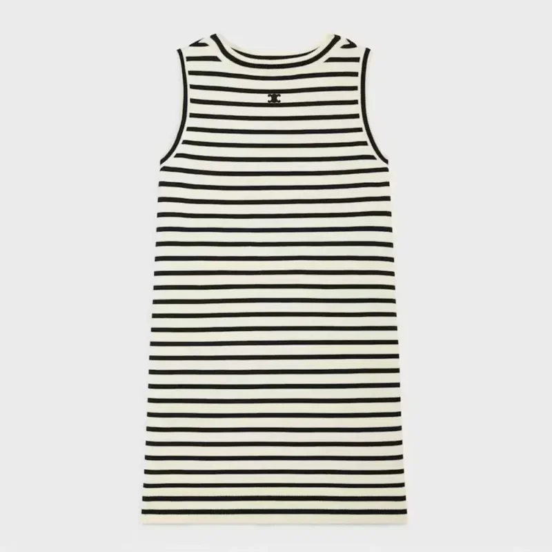 Celine Women Triomphe Mariniere Mini Dress in Wool RR04B0101
