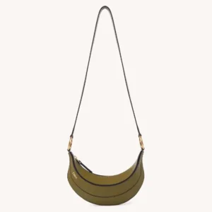 Chloe Women Banana Cross-body Bag in Grained Calfskin-Dark Green
