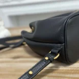 Chloe Women Small Bracelet Backpack in Grained Leather-Black