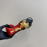 Christian Louboutin Women Bellarose 100 mm Strappy Pumps Crepe Satin-Black