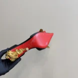 Christian Louboutin Women Bellarose 100 mm Strappy Pumps Crepe Satin-Black