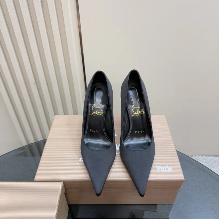 Christian Louboutin Women Belle Pump 100 mm Pumps Crepe Satin-Black
