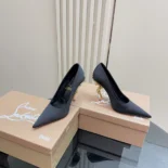 Christian Louboutin Women Belle Pump 100 mm Pumps Crepe Satin-Black