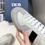Dior Men B01 Matchpoint Sneaker Black and White Smooth Calfskin with Gray Suede
