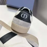 Dior Men B01 Matchpoint Sneaker Black and White Smooth Calfskin with Gray Suede