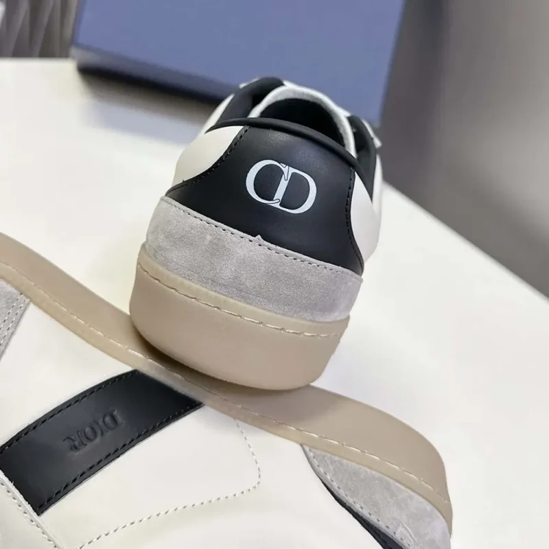 Dior Men B01 Matchpoint Sneaker Black and White Smooth Calfskin with Gray Suede