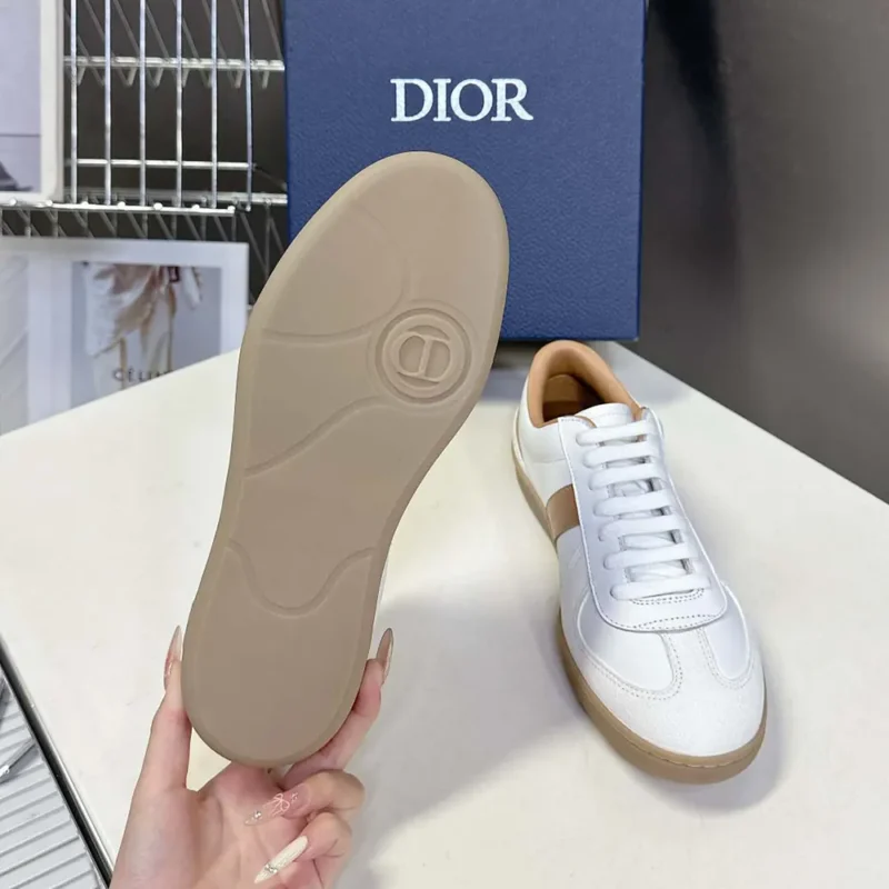 Dior Men B01 Matchpoint Sneaker Cognac and White Smooth Calfskin with White Suede
