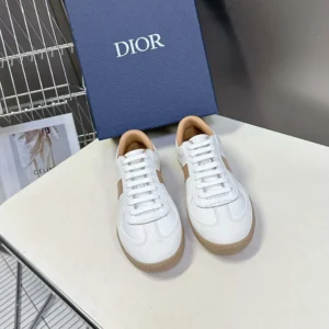 Dior Men B01 Matchpoint Sneaker Cognac and White Smooth Calfskin with White Suede
