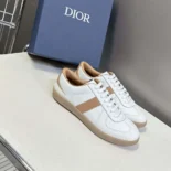 Dior Men B01 Matchpoint Sneaker Cognac and White Smooth Calfskin with White Suede