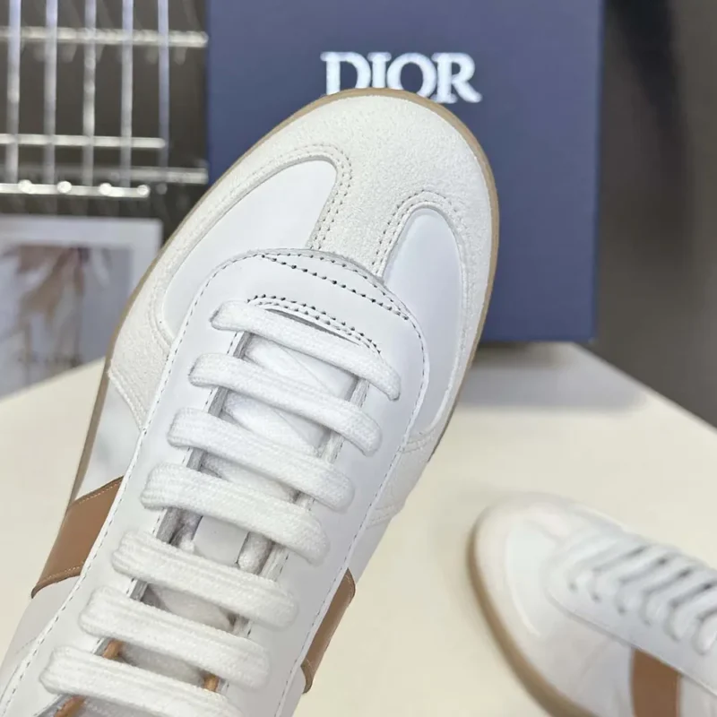 Dior Men B01 Matchpoint Sneaker Cognac and White Smooth Calfskin with White Suede
