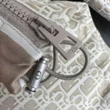 Dior Men Flared Pants Beige Technical Jacquard Taffeta with Dior Oblique Motif