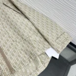 Dior Men Hooded Jacket Beige Technical Jacquard Taffeta with Dior Oblique Motif