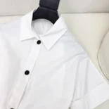 Dior Women Belted Shirtdress Ecru Cotton and Silk Poplin 451R72A3124