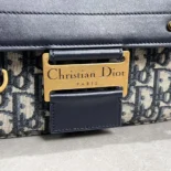 Dior Women Small Streetchic Bag Blue Dior Oblique Jacquard and Smooth Calfskin