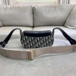 Dior Women Small Streetchic Bag Blue Dior Oblique Jacquard and Smooth Calfskin