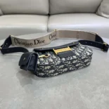 Dior Women Small Streetchic Bag Blue Dior Oblique Jacquard and Smooth Calfskin
