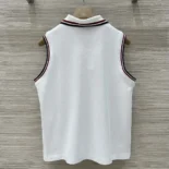 Dior Women Vibe Tank Top White Cotton-Blend Jersey with Three-Tone Signature