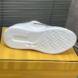 Fendi Unisex Force Sneakers White Leather Low-tops