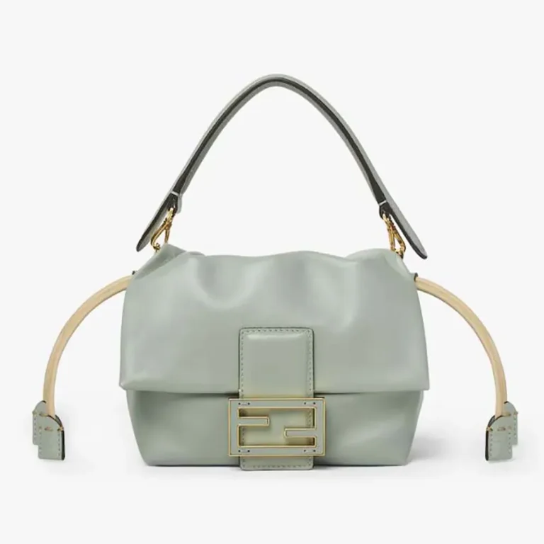 Fendi Women Mamma Baguette Small Matcha Green Nappa Leather Mini-bag