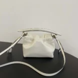 Fendi Women Mamma Baguette Small White Nappa Leather Mini Bag