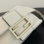 Fendi Women Mamma Baguette Small White Nappa Leather Mini Bag