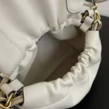 Fendi Women Mamma Baguette Small White Nappa Leather Mini Bag