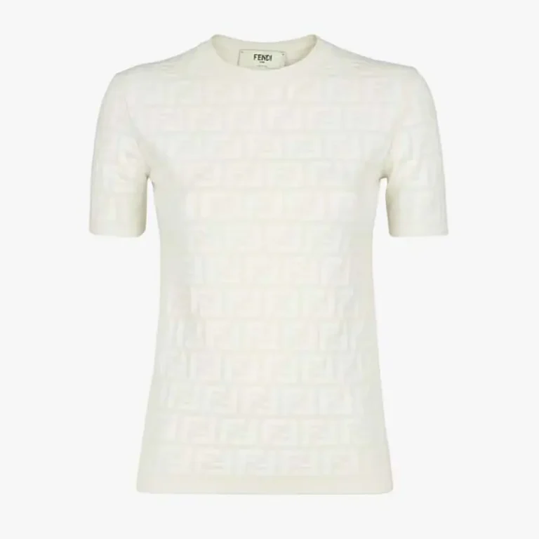 Fendi Women White FF Viscose Jumper-White FZX999AQ41F1M2A
