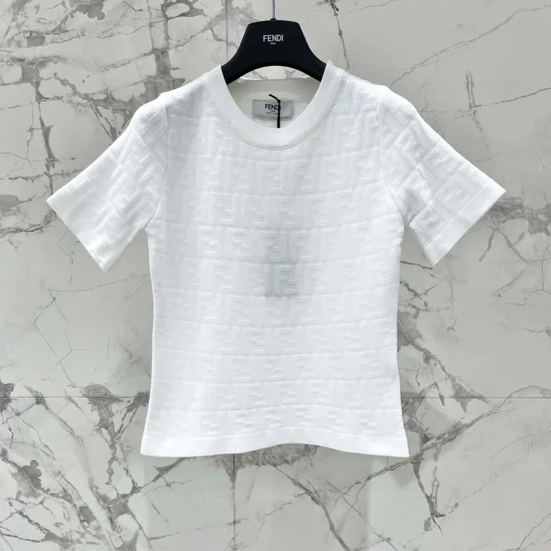 Fendi Women White FF Viscose Jumper-White FZX999AQ41F1M2A
