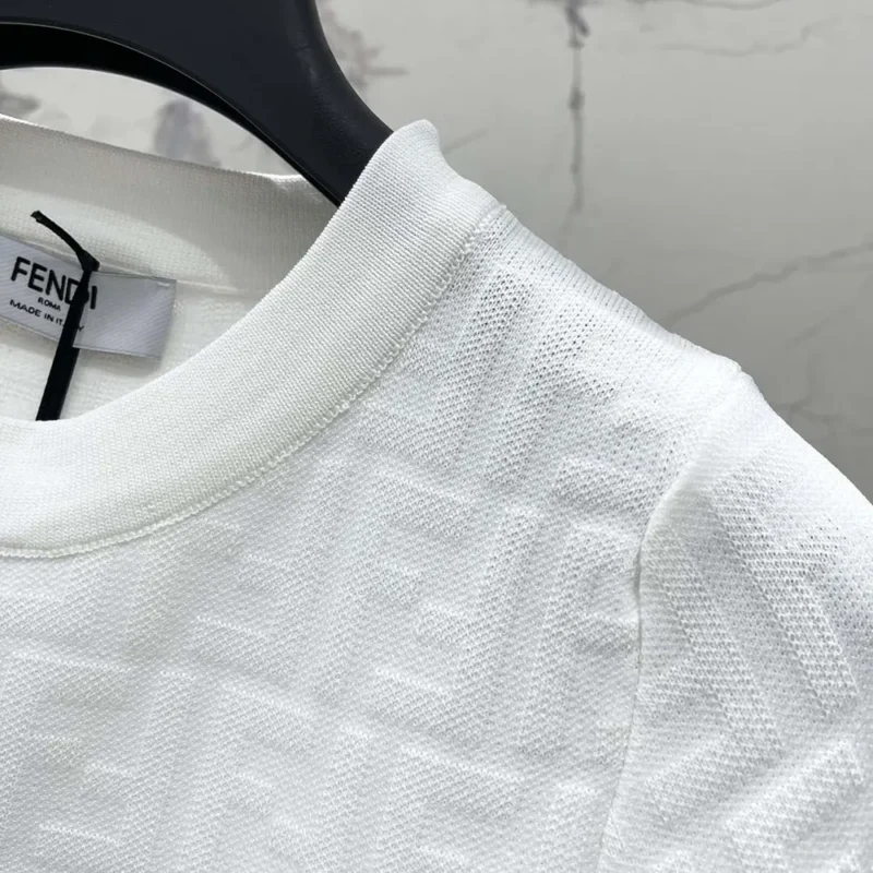 Fendi Women White FF Viscose Jumper-White FZX999AQ41F1M2A