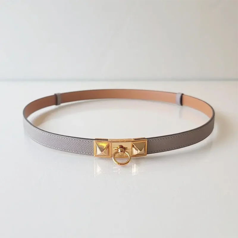 Hermes Unisex Collier de Chain Bellt in Epsom Calfskin
