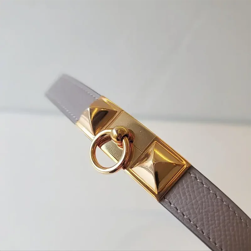 Hermes Unisex Collier de Chain Bellt in Epsom Calfskin
