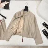 Loewe Men Draped Jacket in Cotton and Silk-Khaki Brown