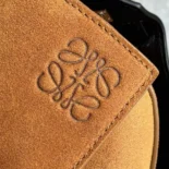 Loewe Unisex Puzzle Bag in Suede Calfskin-Brown