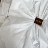 Loewe Women Draped Shirt in Cotton-White