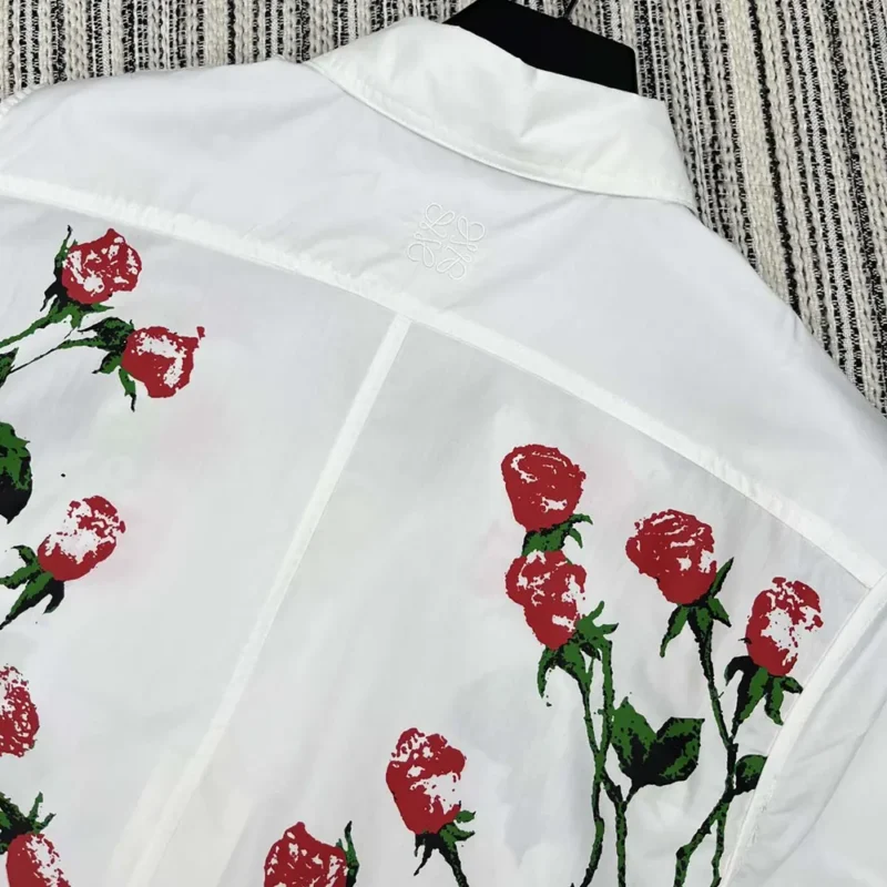 Loewe Women Short Sleeve Shirt in Cotton-White