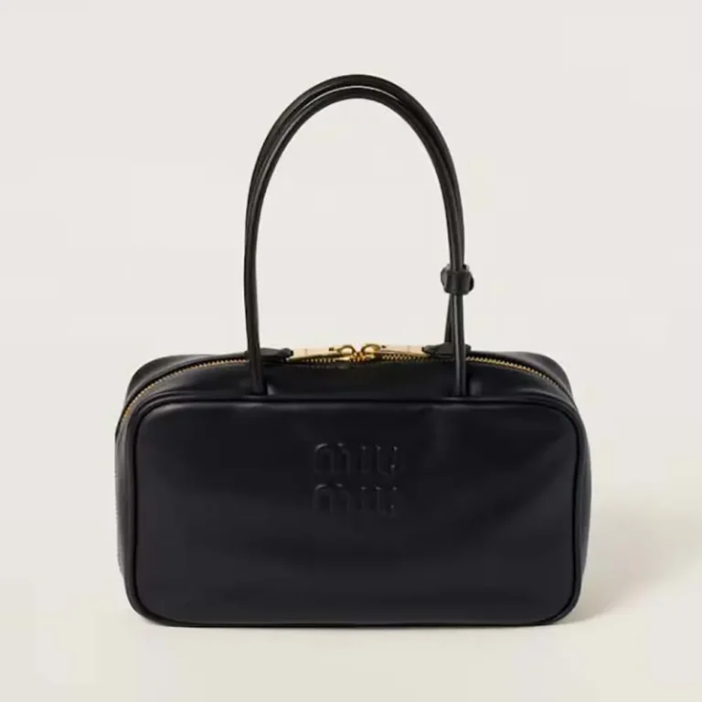 Miu Miu Women Beau Leather Top-handle Bag-Black 5BB172