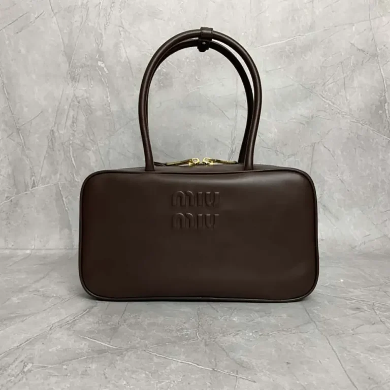 Miu Miu Women Beau Leather Top-handle Bag-Briarwood 5BB172