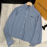 Miu Miu Women Checked Poplin Shirt MK1659