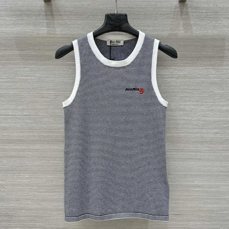 Miu Miu Women Petit Bateau X Miu Miu Ribbed Jersey Top