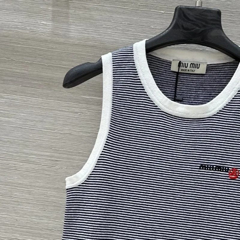 Miu Miu Women Petit Bateau X Miu Miu Ribbed Jersey Top