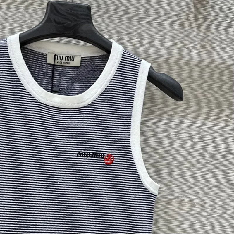Miu Miu Women Petit Bateau X Miu Miu Ribbed Jersey Top