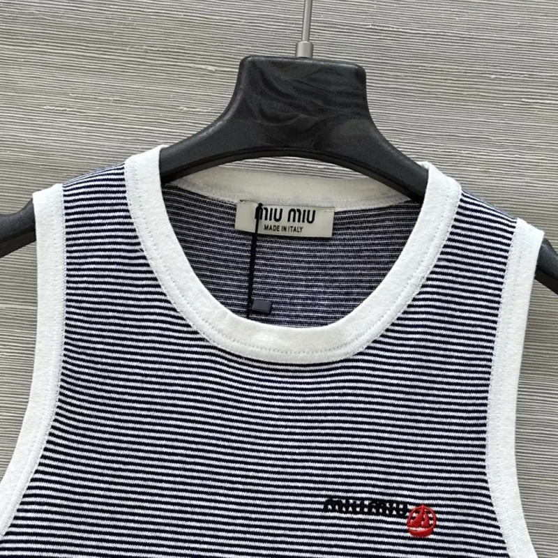 Miu Miu Women Petit Bateau X Miu Miu Ribbed Jersey Top