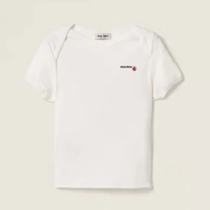 Miu Miu Women Petit Bateau X Miu Miu Stretch Jersey Regular T-shirt