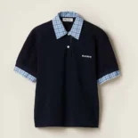 Miu Miu Women Piqué and Poplin Polo Shirt MJN555