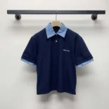 Miu Miu Women Piqué and Poplin Polo Shirt MJN555