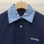 Miu Miu Women Piqué and Poplin Polo Shirt MJN555